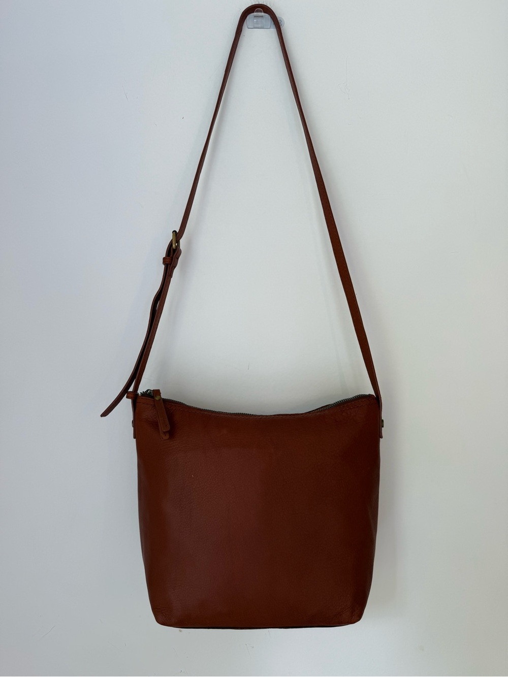 American Leather Co Brown Leather Crossbody Bag Adjustable Strap - Picture 3 of 10